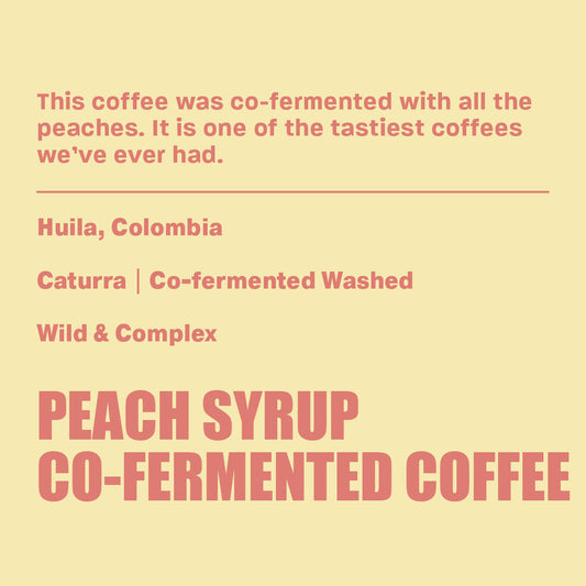 Peach Syrup Co-Ferment